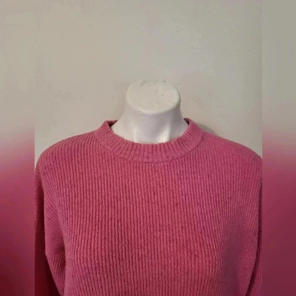 Something Navy Wool Blend Knit Pink Sweater